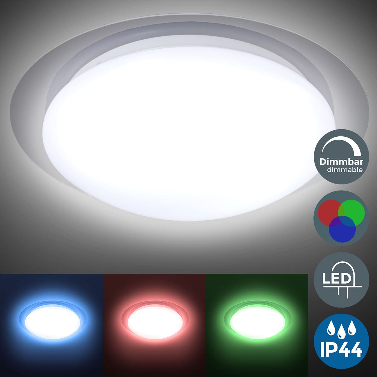 LED Deckenleuchte Ambientelicht mit 16 Farbmodi IP44 - 6