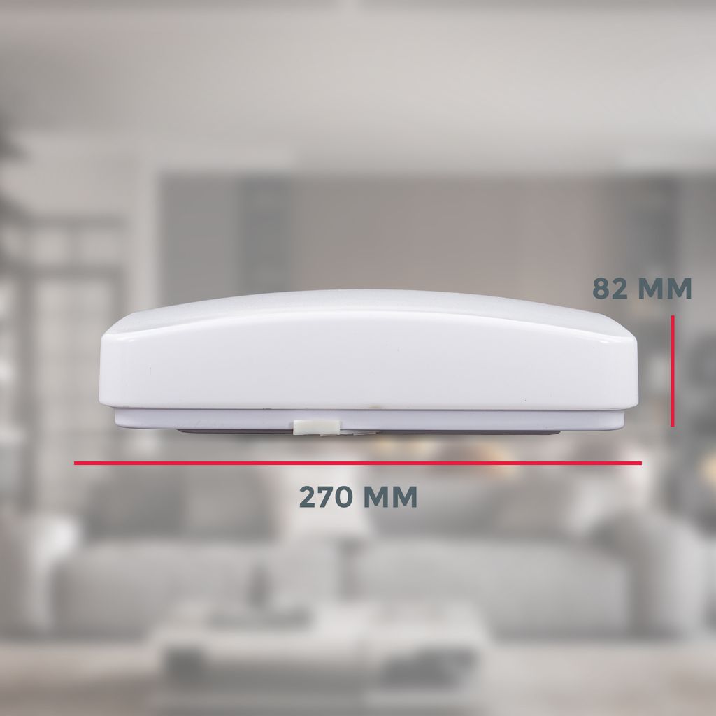 Deckenleuchte 27x27 cm - 12W. 1200lm. LED. warmweiß. weiß 6