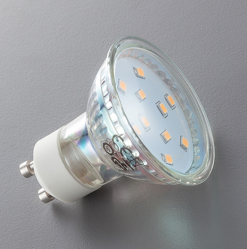 LED Leuchtmittel GU10 10er Set - 3W. 250lm. 3000K. klar 3