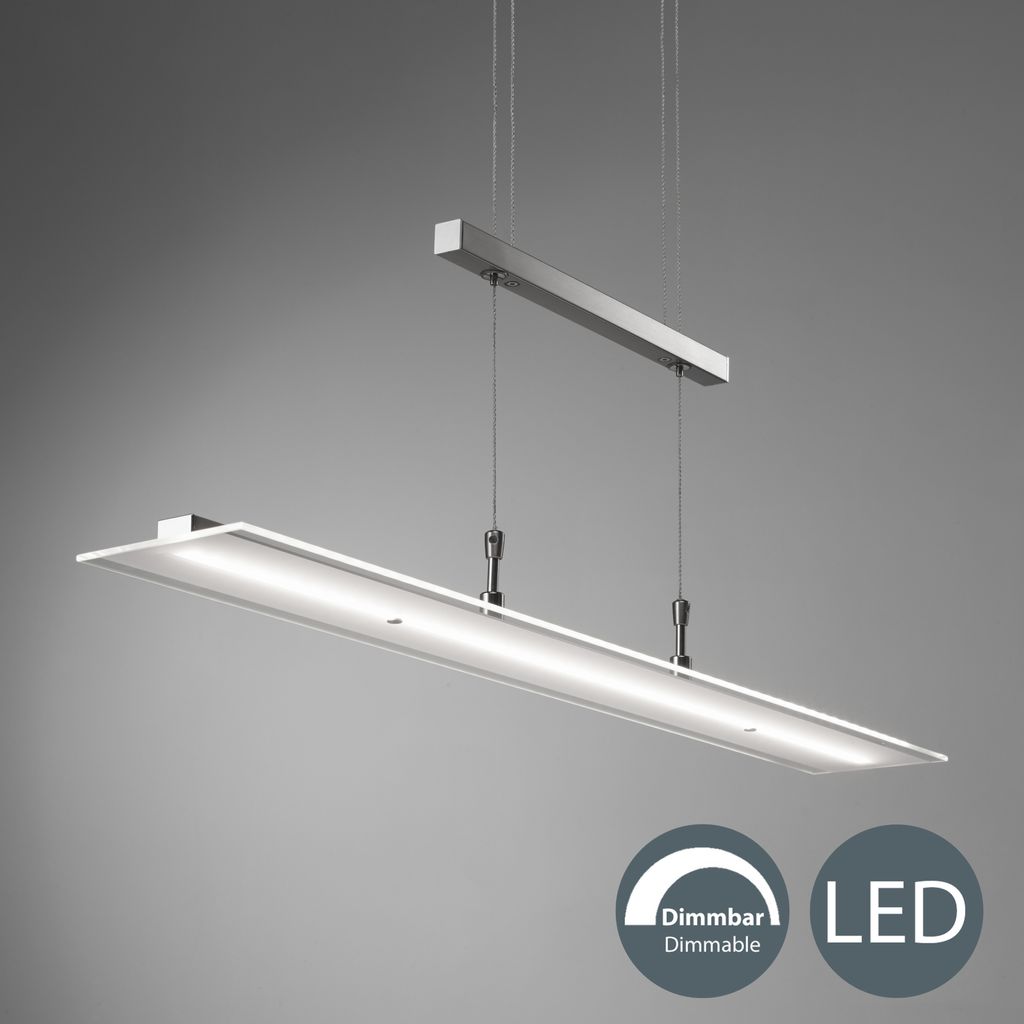 Pendelleuchte - 16W. 1750lm. LED. höhenverstellbar. dimmbar. warmweiß. matt-nickel 12