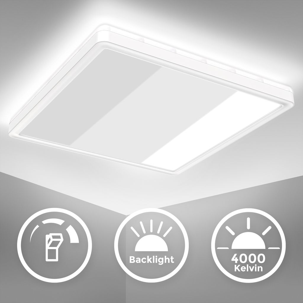 LED Panel 29.3x29.3 cm - 18W 2400lm dimmbar flach backlight neutralweiß weiß 20
