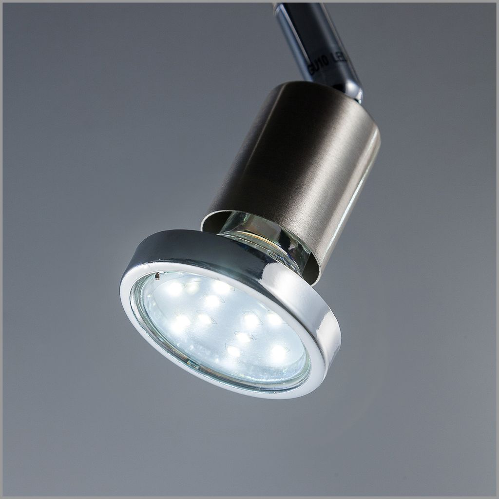 Deckenstrahler - 12W. 1000lm. LED. schwenkbar. GU10. warmweiß. matt-nickel 4