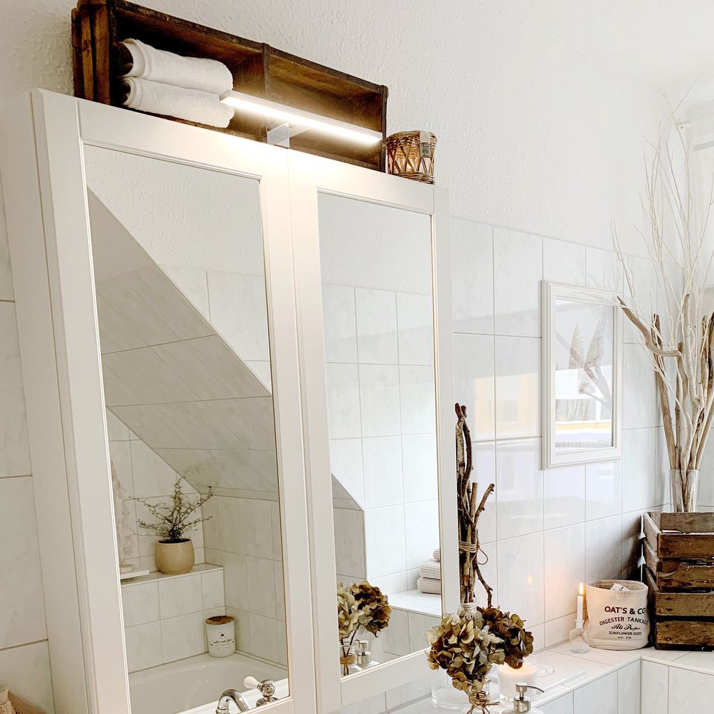 Spiegelleuchte - 5W. 550lm. LED. 2 in 1 Montage. 30cm. neutralweiß. chrom 6