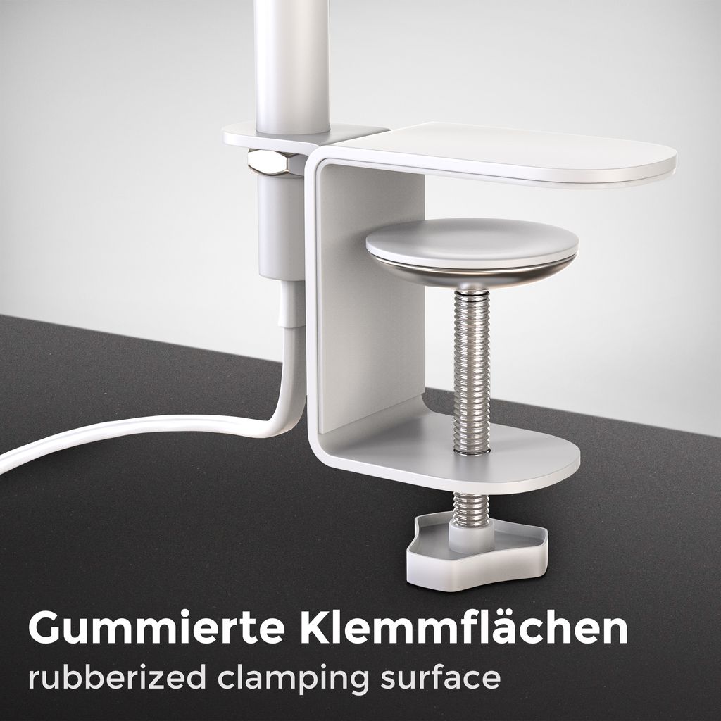 Klemmlampe - mit Stecker. schwenkbar. E27 Fassung. 1-flammig. weiß 4