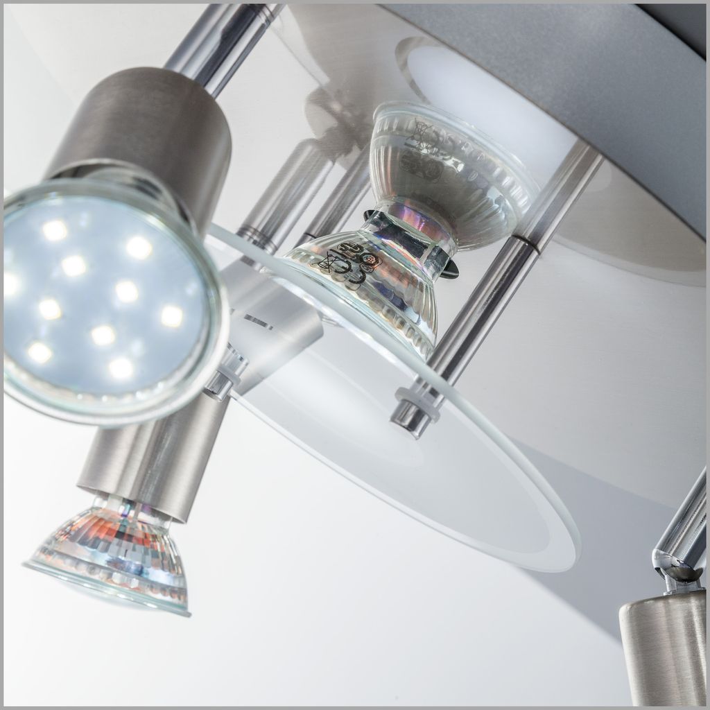 Deckenleuchte Ø25 cm - 12W. 1000lm. LED. schwenkbar. warmweiß. matt-nickel 7
