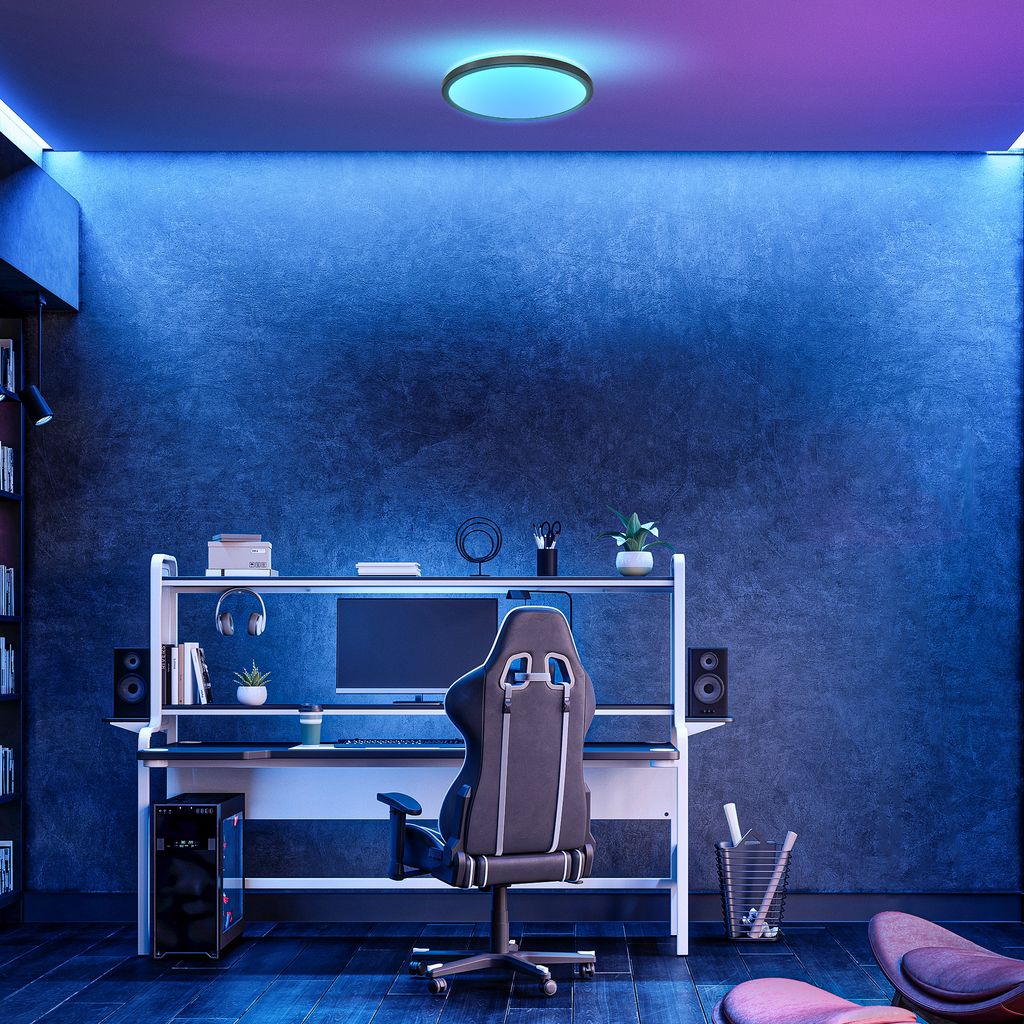 LED Panel 29 cm - 15W. 1850lm. dimmbar. Fernbedienung. RGBW. schwarz 9