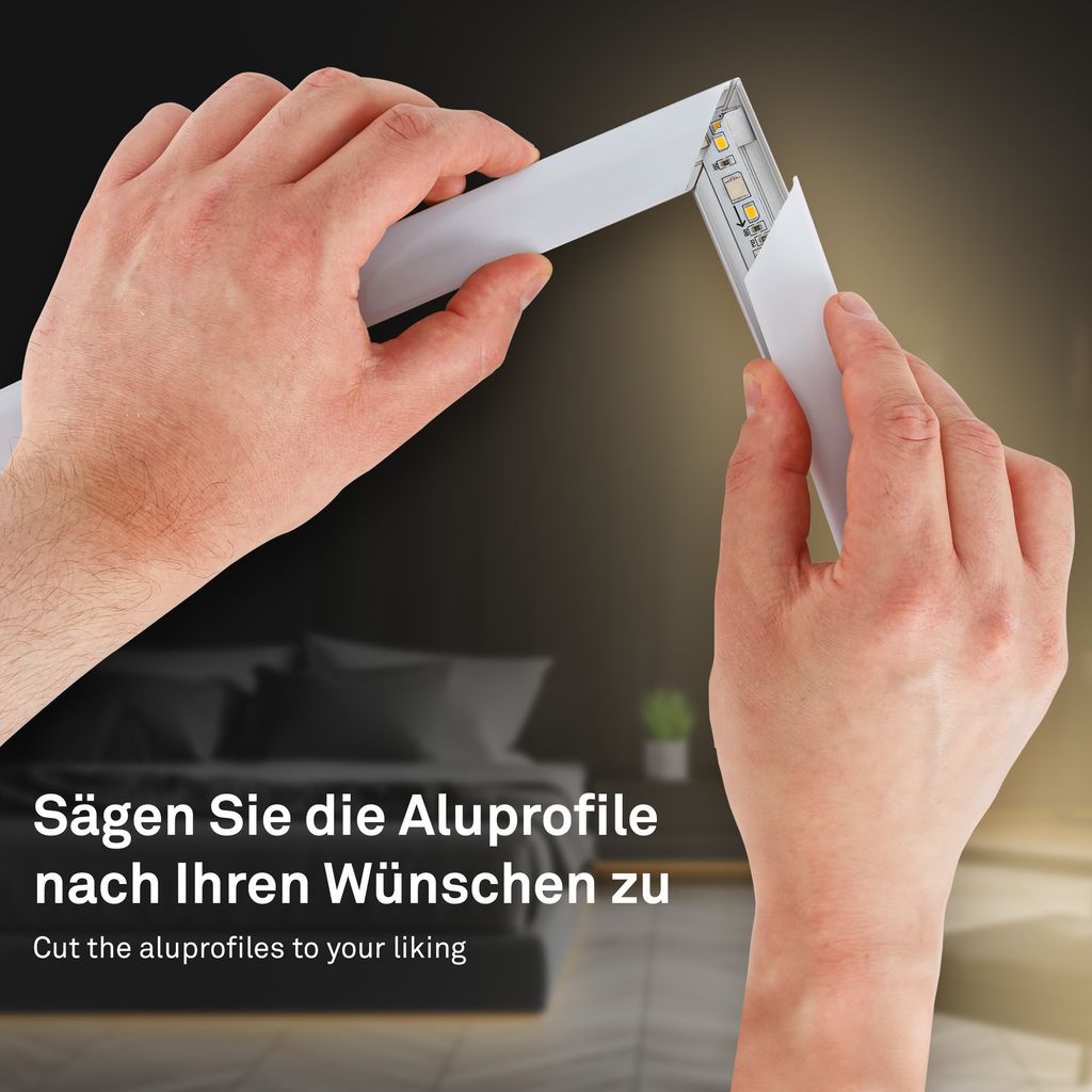 Pimp Your Stripe LED Strip 2m mit Schalter + Alu-Profil silber 2