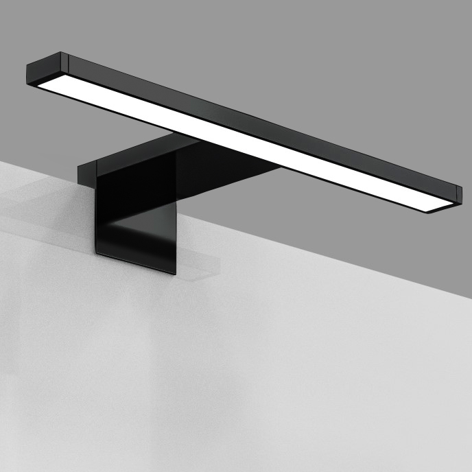 Spiegelleuchte - 5W. 650lm. LED. 2 in 1 Montage. 30cm. neutralweiß. schwarz 1