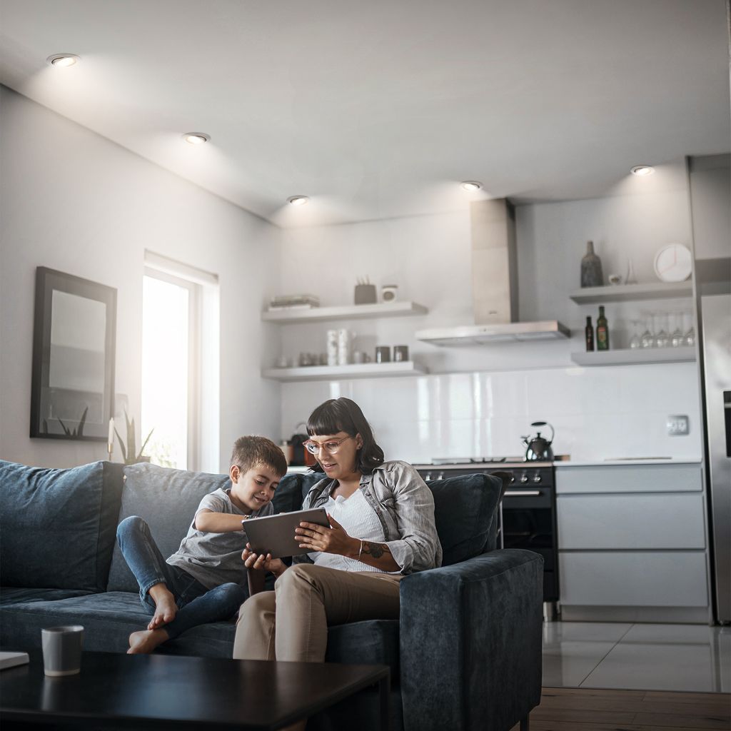 Einbauspot 68mm 5er Set - 230V. 5.5W. 470lm. LED. dimmbar. warmweiß. matt-nickel 2