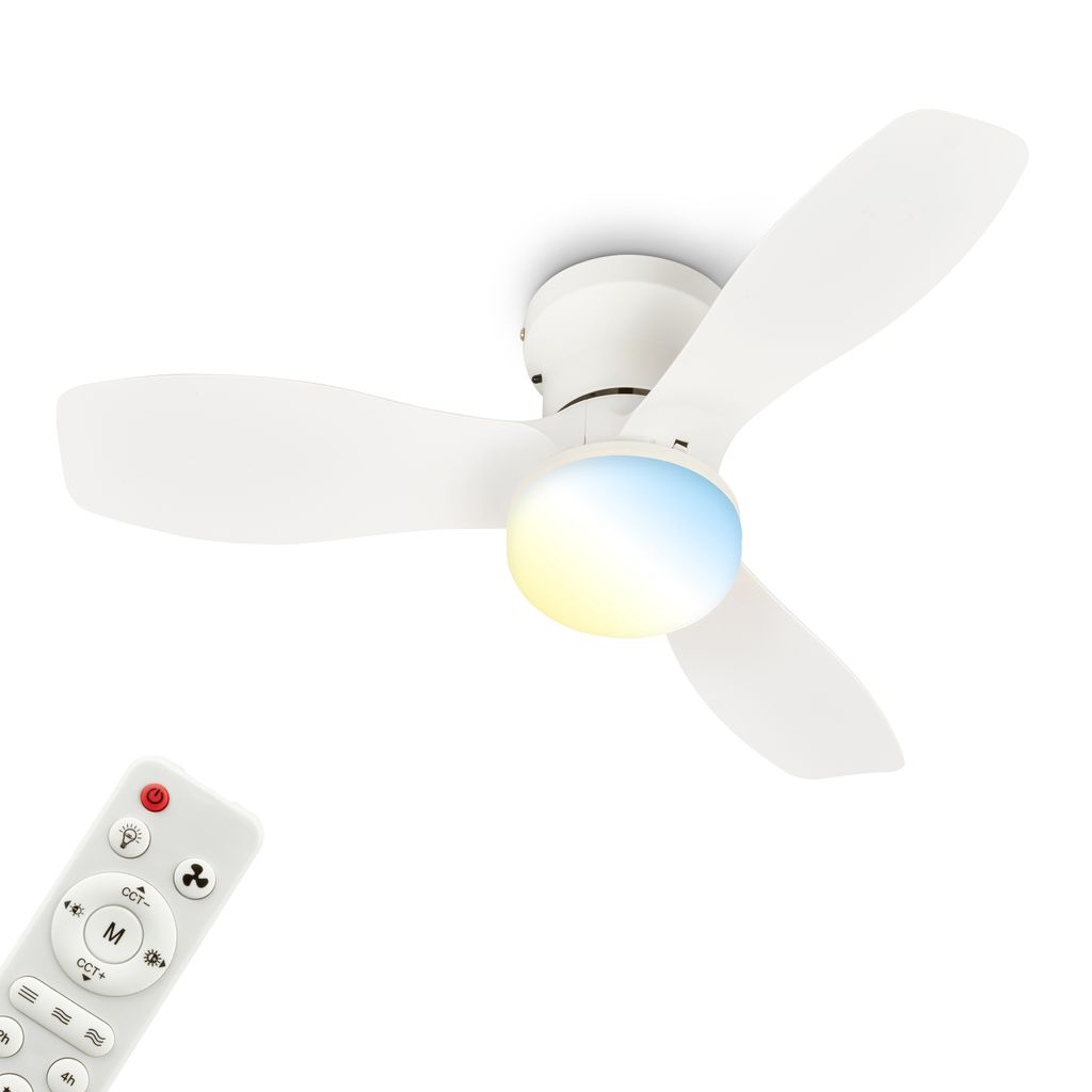 Deckenventilator mit Beleuchtung Fernbedienung Ventilator mit Licht Dimmbar CCT 0