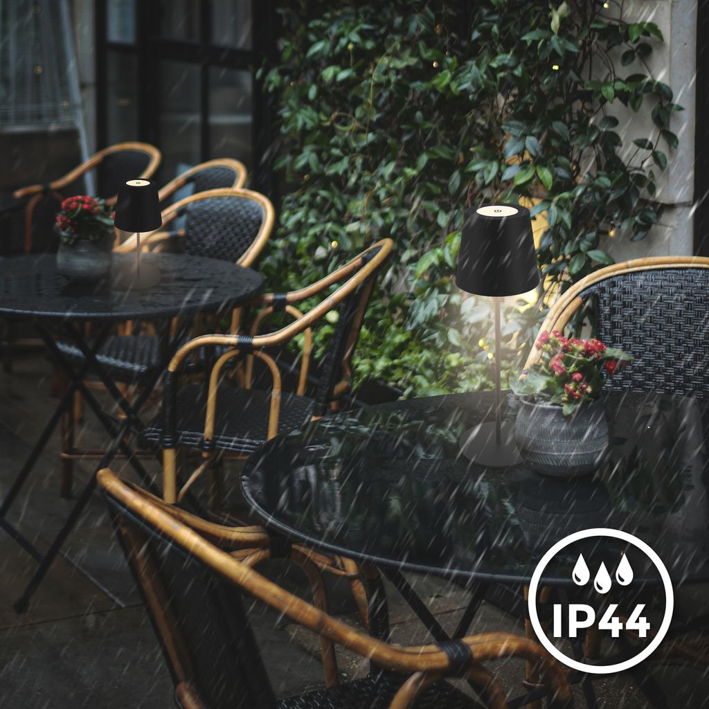 Tischlampe - 2.5W. 200lm. kabellos. led. dimmbar. warmweiß. schwarz 5