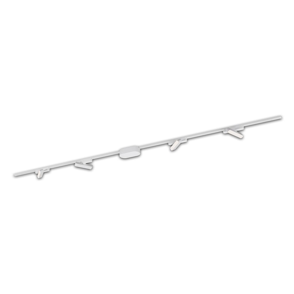 NV Track Schienensystem. Komplettset. 4x LED Tracklight. Schwenkbar. Einspeisung. Weiß. 2 m 0