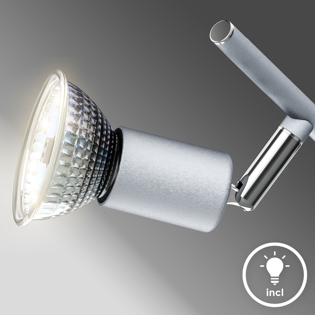 Deckenstrahler - 17.4W. 1560lm. LED. schwenkbar. GU10. warmweiß. silberfarbig 9