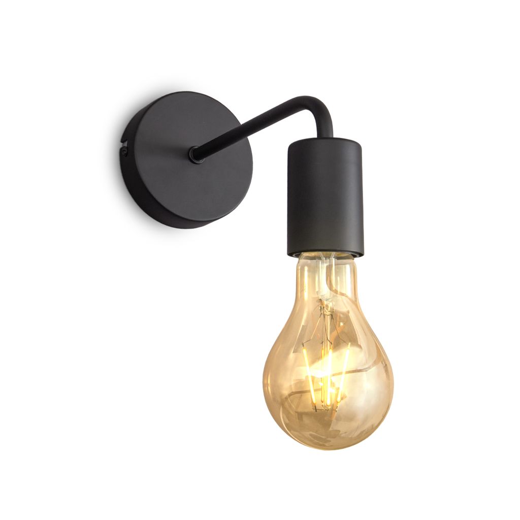 Wandleuchte - retro. E27 Fassung. max. 10W. hängend. schwarz 10