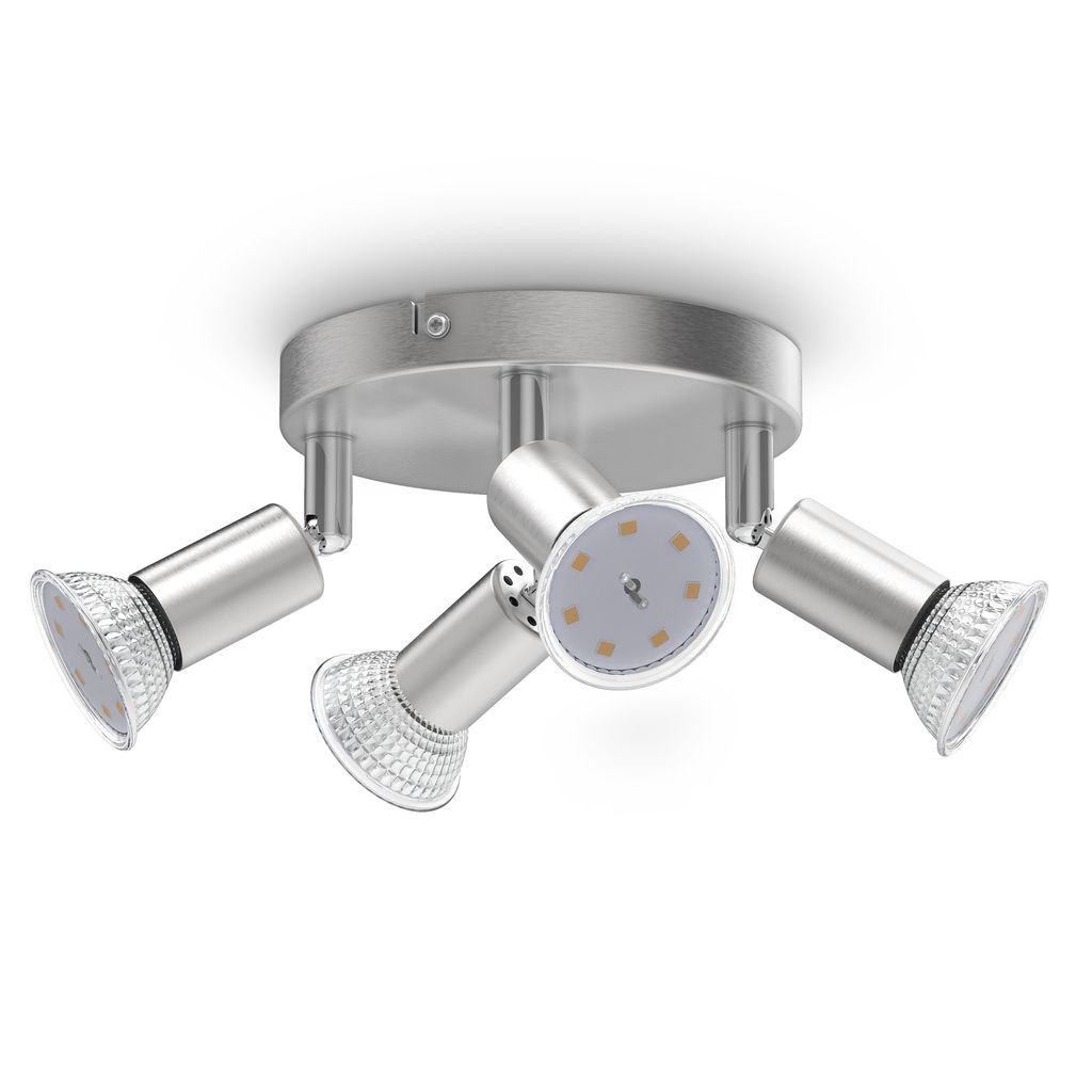 Deckenstrahler - 11.6W. 1040lm. LED. schwenkbar. GU10. Rondell. warmweiß. matt-nickel 10