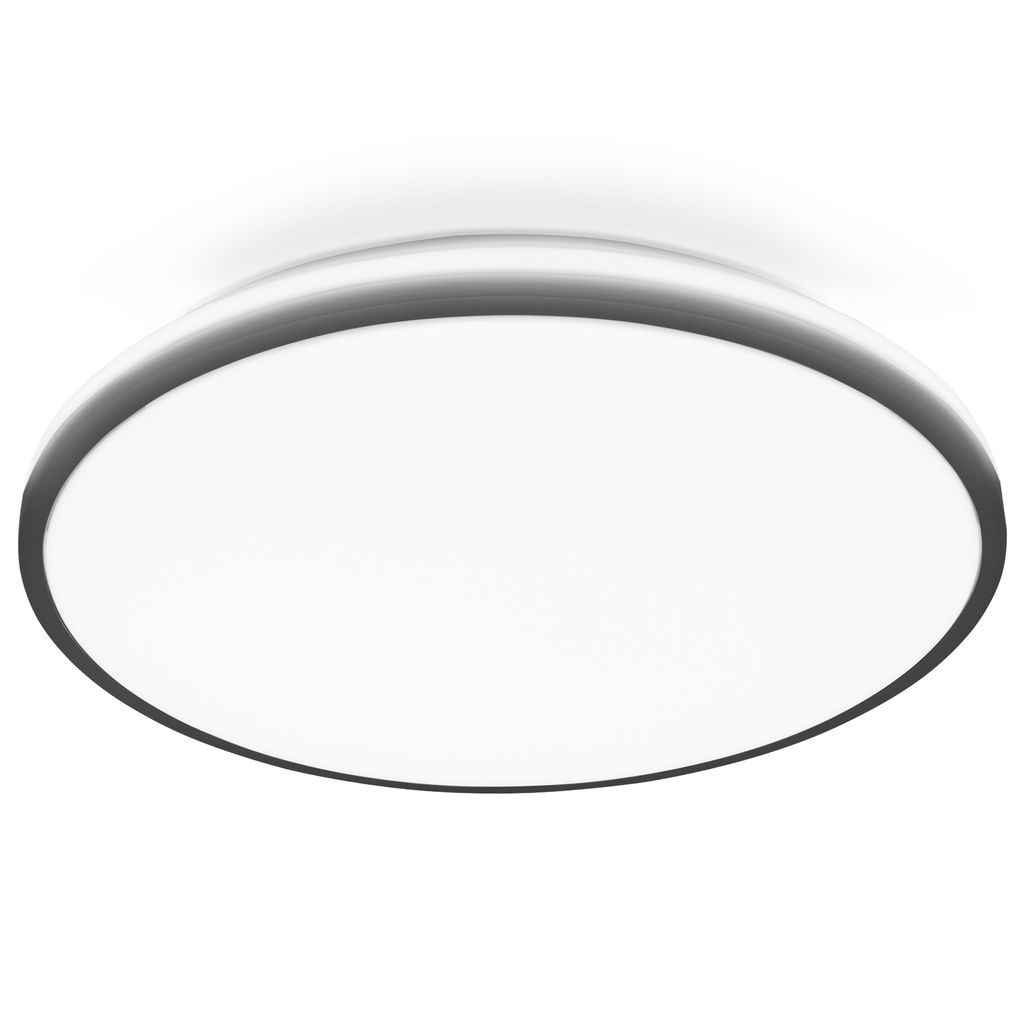 Deckenlampe Ø38 cm - 24W. 3000lm. LED. backlight. neutralweiß. schwarz 12