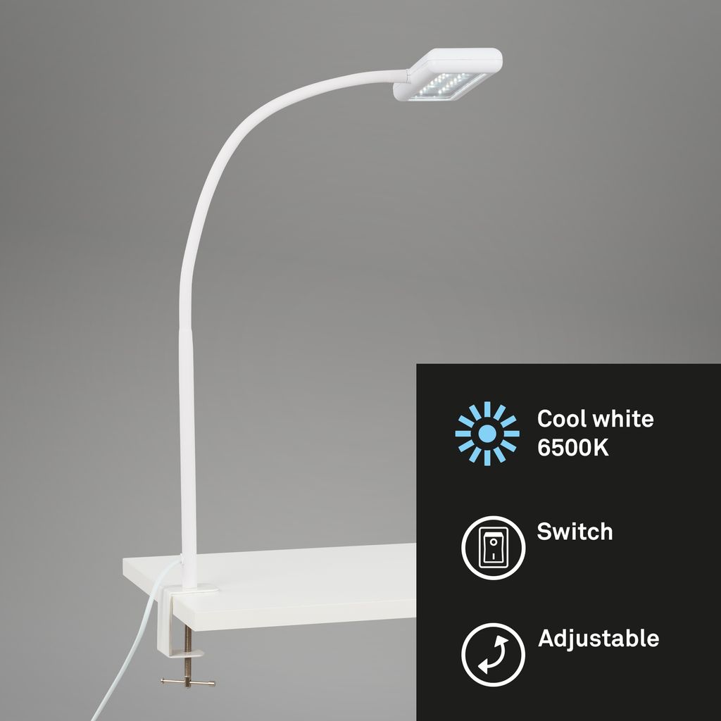 LED Klemmleuchte 80.5 cm 7.5W 800lm weiß 1