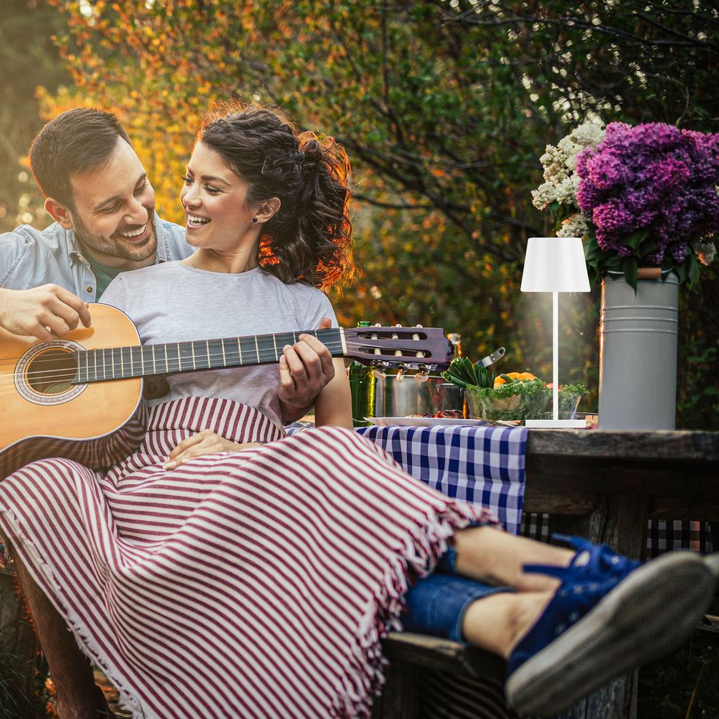 Tischlampe - 2.6W. 240lm. kabellos. led. dimmbar. warmweiß. weiß 2