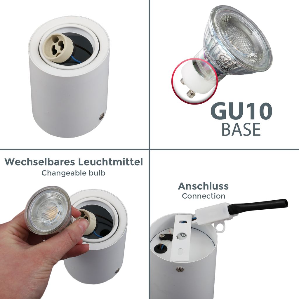 LED Aufbauleuchte weiß  5