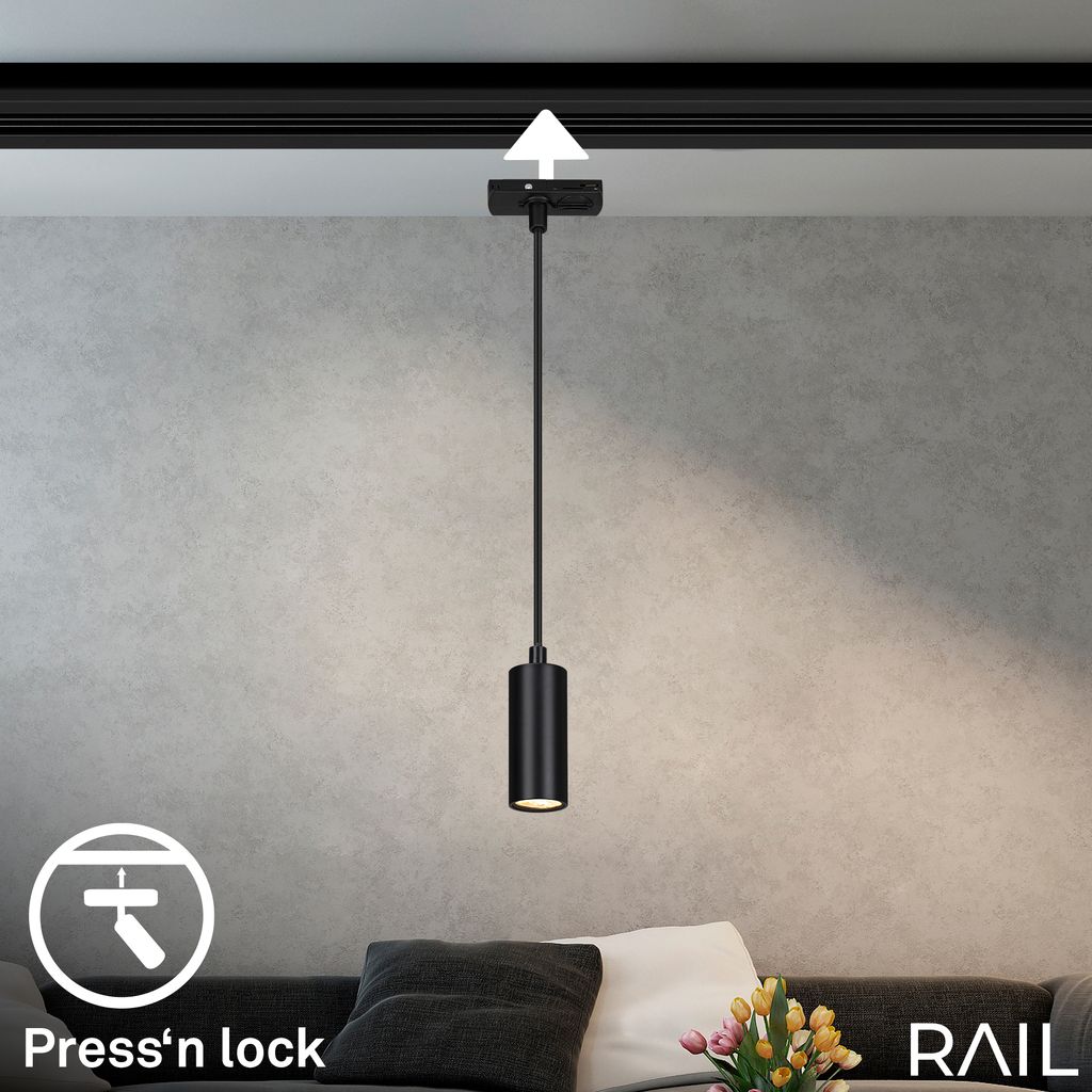 HV Track Schienensystem. Dimmbar. Kombinierbar. Zubehör. Schwarz. Ø4 x 10 cm 4