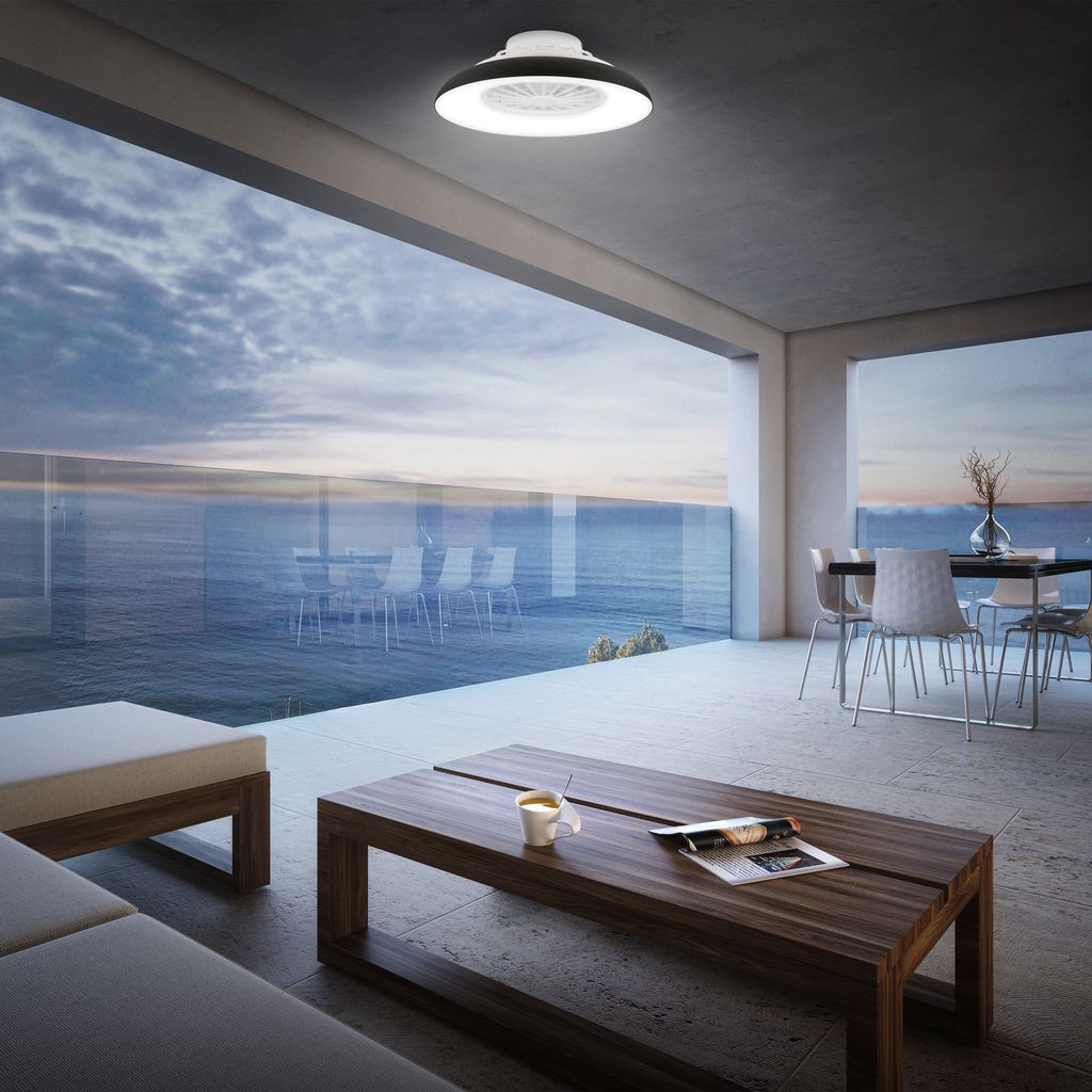 Briloner Deckenventilator mit Licht Fernbedienung Ø48.5cm Rund 24W 2600lm 3000K-6500K Warmweiß bis Tageslichtweiß DC-Motor Schwarz - Deckenleuchte Schlafzimmer Wohnzimmer 9