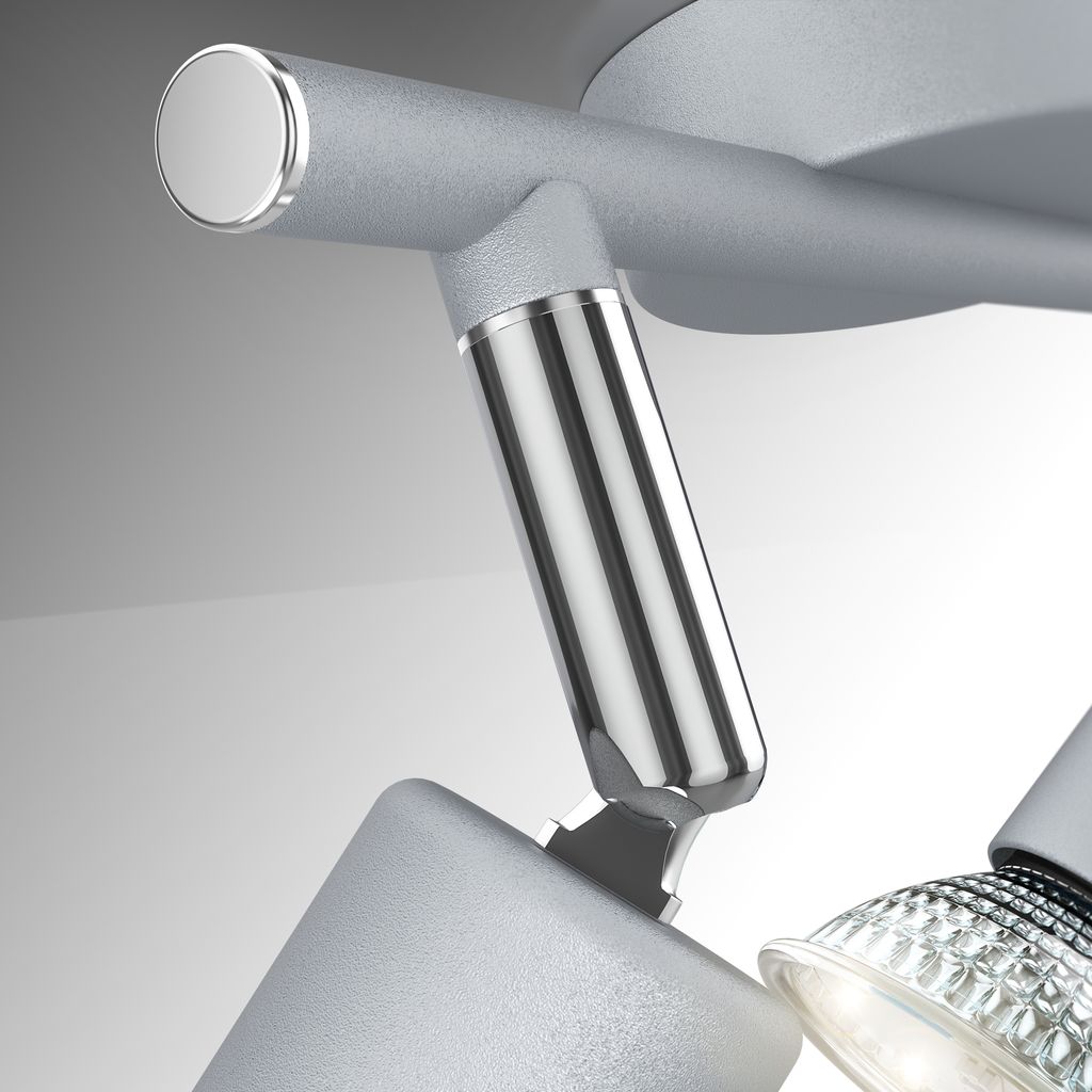 Deckenstrahler - 5.8W. 520lm. LED. schwenkbar. GU10. warmweiß. silberfarbig 8