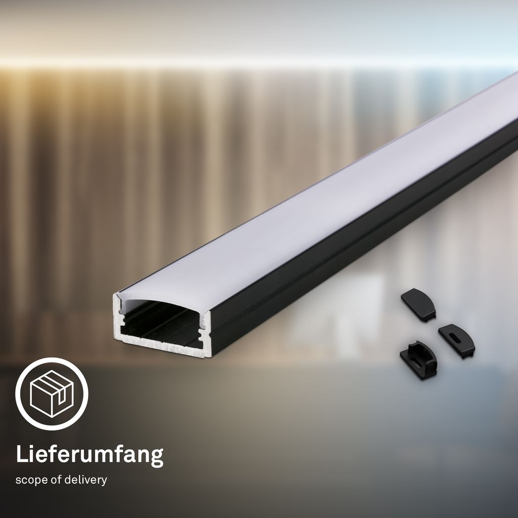 Pimp Your Stripe LED Strip 2m. CCT mit FB + Alu-Profil schwarz 8