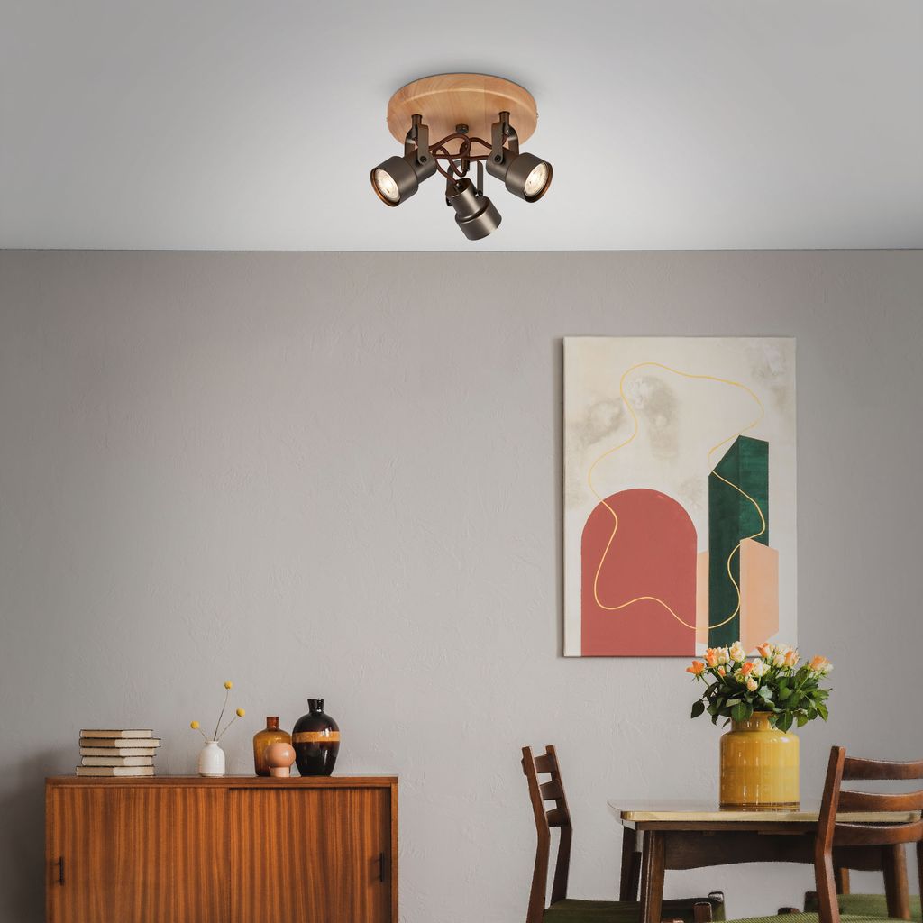Tahun Deckenspot. schwenkbar. warmweißes Licht. Antik-Grau 4