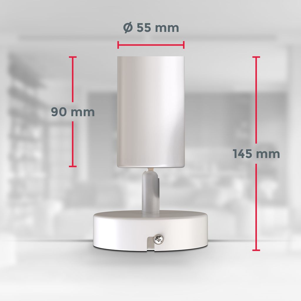 Wandlampe - schwenkbar. GU10 Fassung. max. 9W. weiß 4
