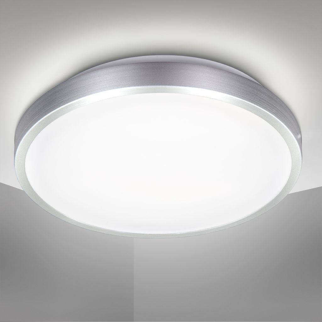 Deckenleuchte Ø29 cm - 15W. 1500lm. LED. neutralweiß. silberfarbig 7