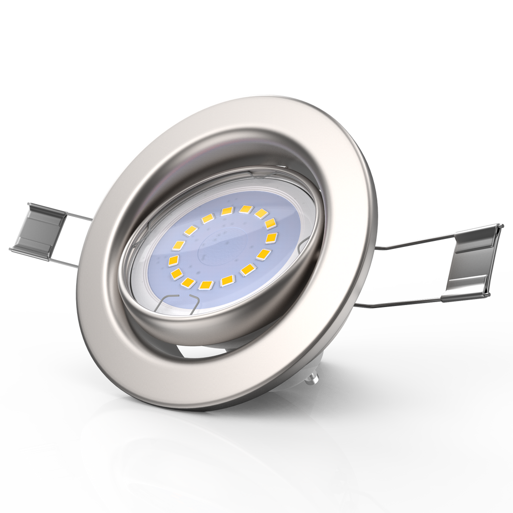 Einbauspot 68mm 5er Set - GU10. 5W. 400lm. LED. dimmbar. warmweiß. matt-nickel 5