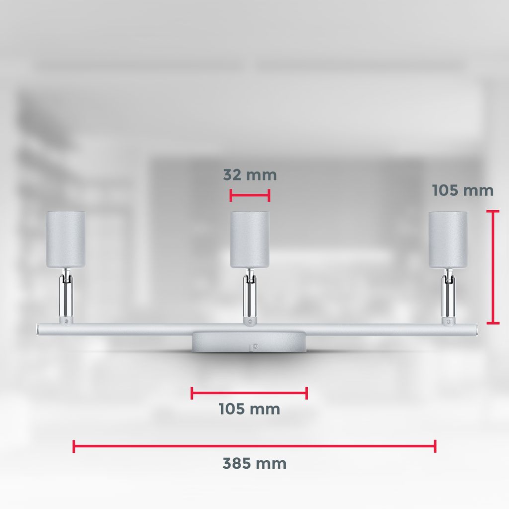 Deckenstrahler - 15W. 1200lm. LED. schwenkbar. GU10. neutralweiß. silberfarbig 4