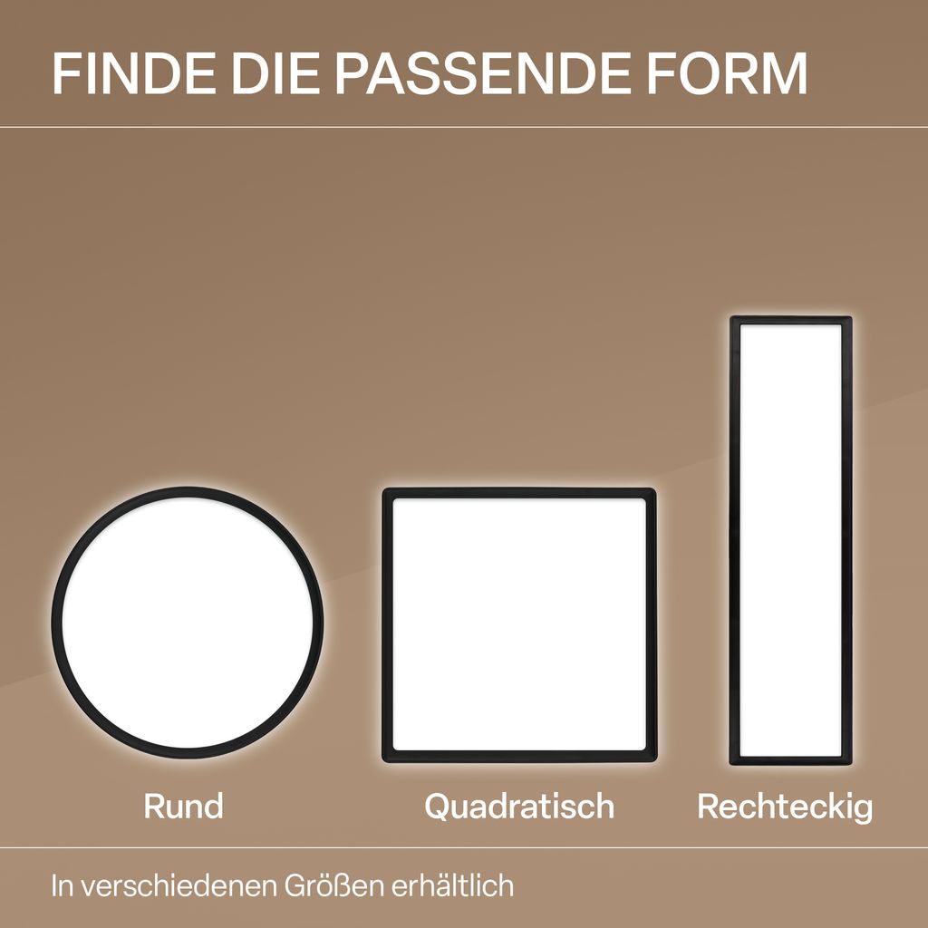 LED Deckenlampe LED Panel Deckenleuchte Flach Indirektes Licht IP44 Neutralweiß 6