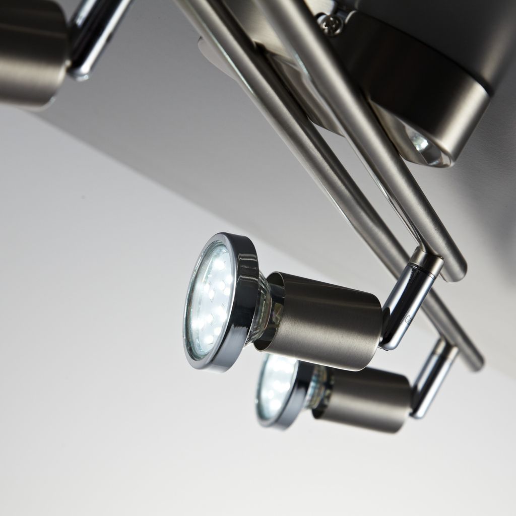 Deckenstrahler - 12W. 1000lm. LED. schwenkbar. GU10. warmweiß. matt-nickel 6