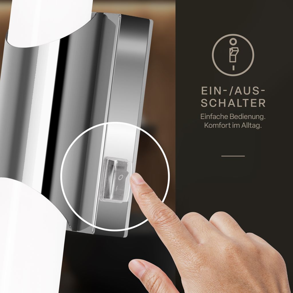 Kave LED Spiegelleuchte - 7W, 750lm, Neutralweiß, IP44, Chrom