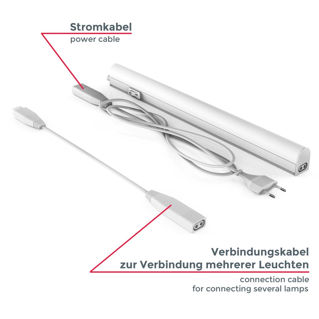 Unterbauleuchte - 4W 400lm LED Stecker erweiterbar neutralweiß weiß 21