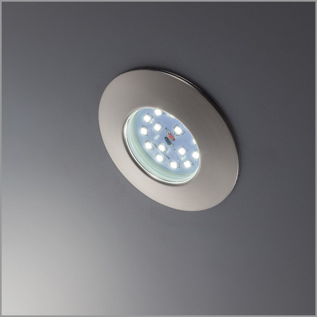 Einbauspot 5er Set 60mm Lochmaß - 230V. 5.5W. 470lm. LED. dimmbar. IP44. warmweiß. matt-nickel 9