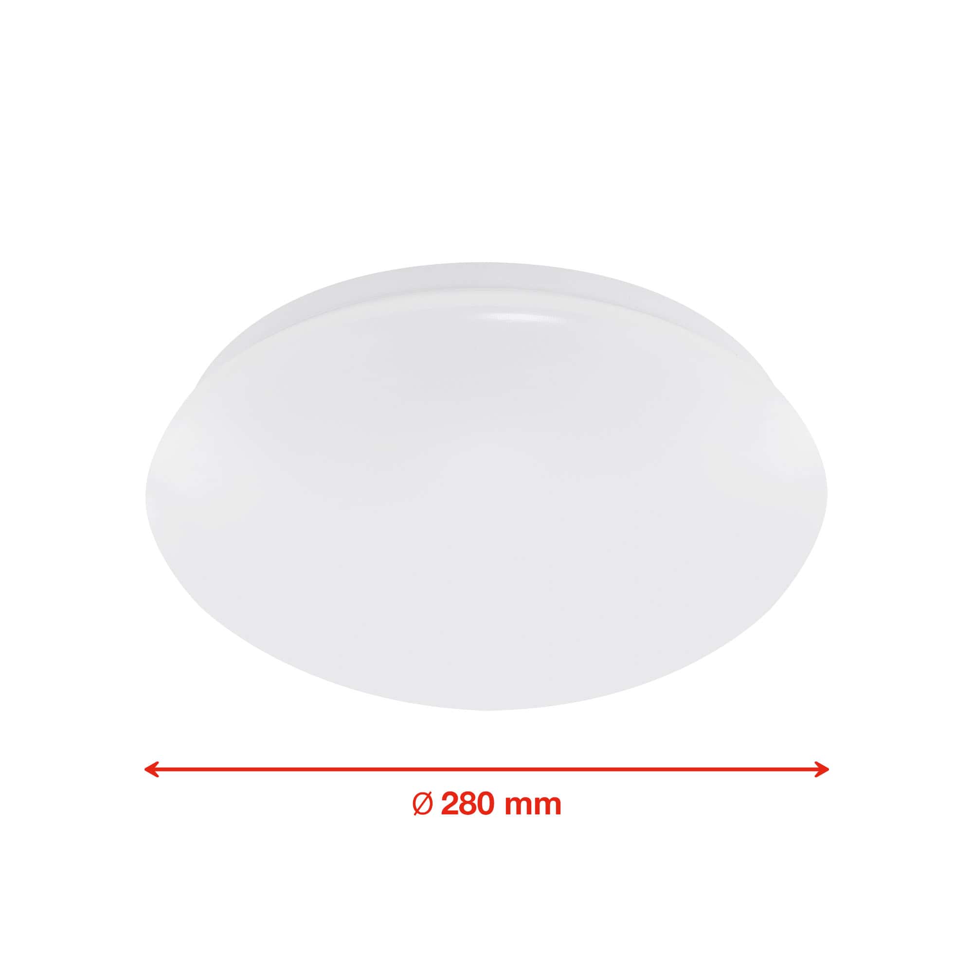 LED Bad-Deckenleuchte rund IP44 - 28x9,5cm - Deckenlampe mit Bewegungsmelder 15W 1500lm 4000K neutralweißes Licht | weiß - 6