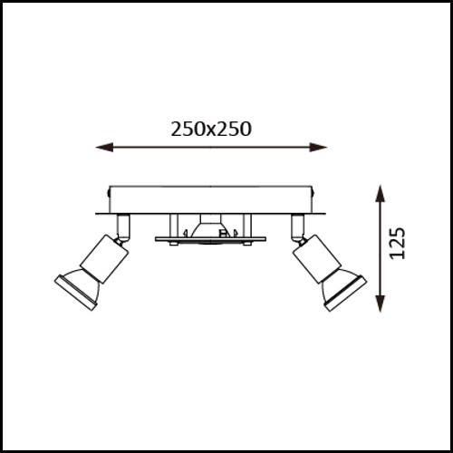 Deckenleuchte 25x25 cm - 12W. 1000lm. LED. schwenkbar. warmweiß. matt-nickel 5