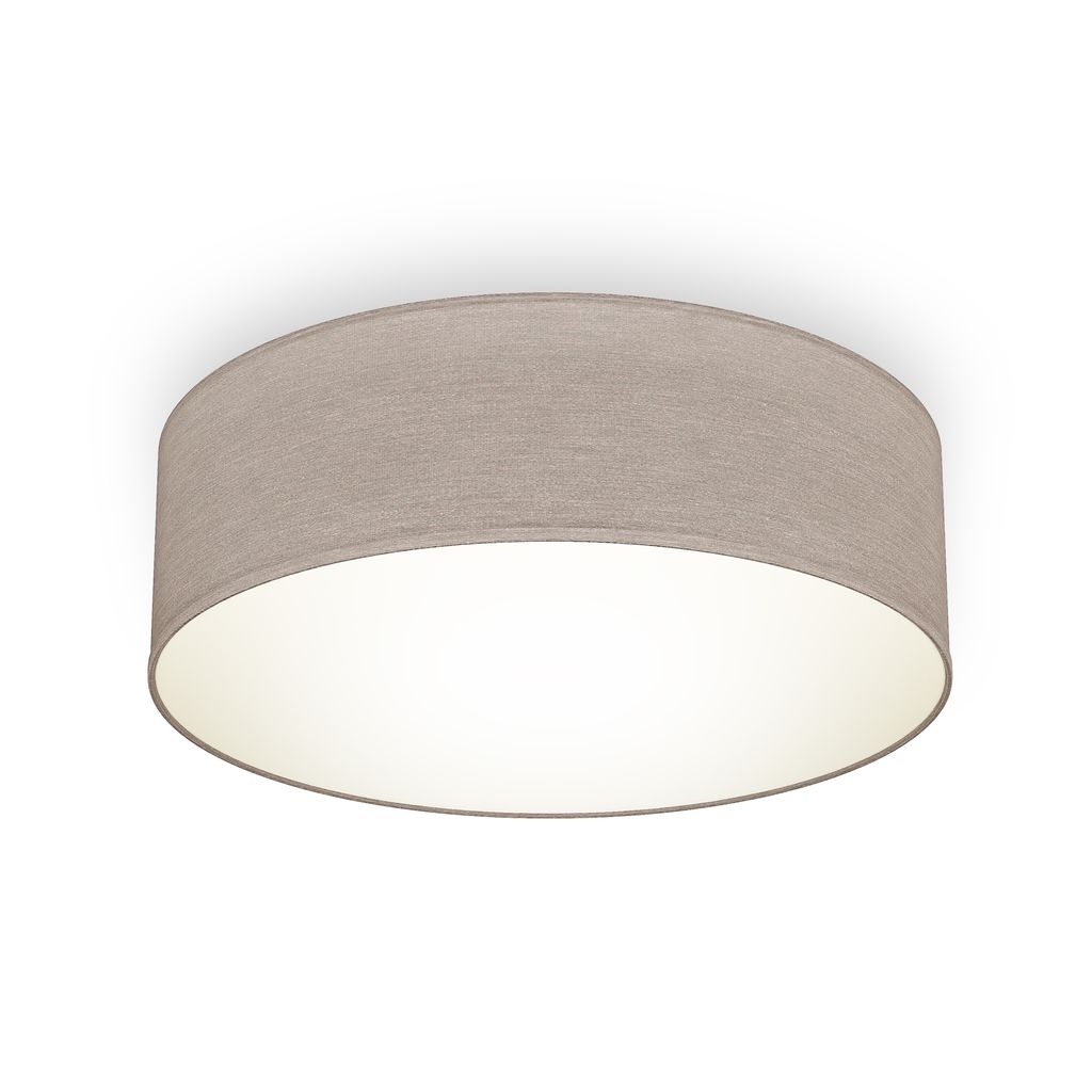 Deckenleuchte Ø30 cm - Stoffschirm. E27 Fassung. 1-flammig. taupe 7