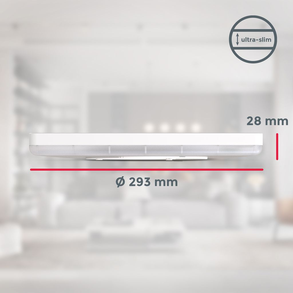 LED Panel 29.3x29.3 cm - 18W. 2400lm. dimmbar. flach. backlight. neutralweiß. weiß 4