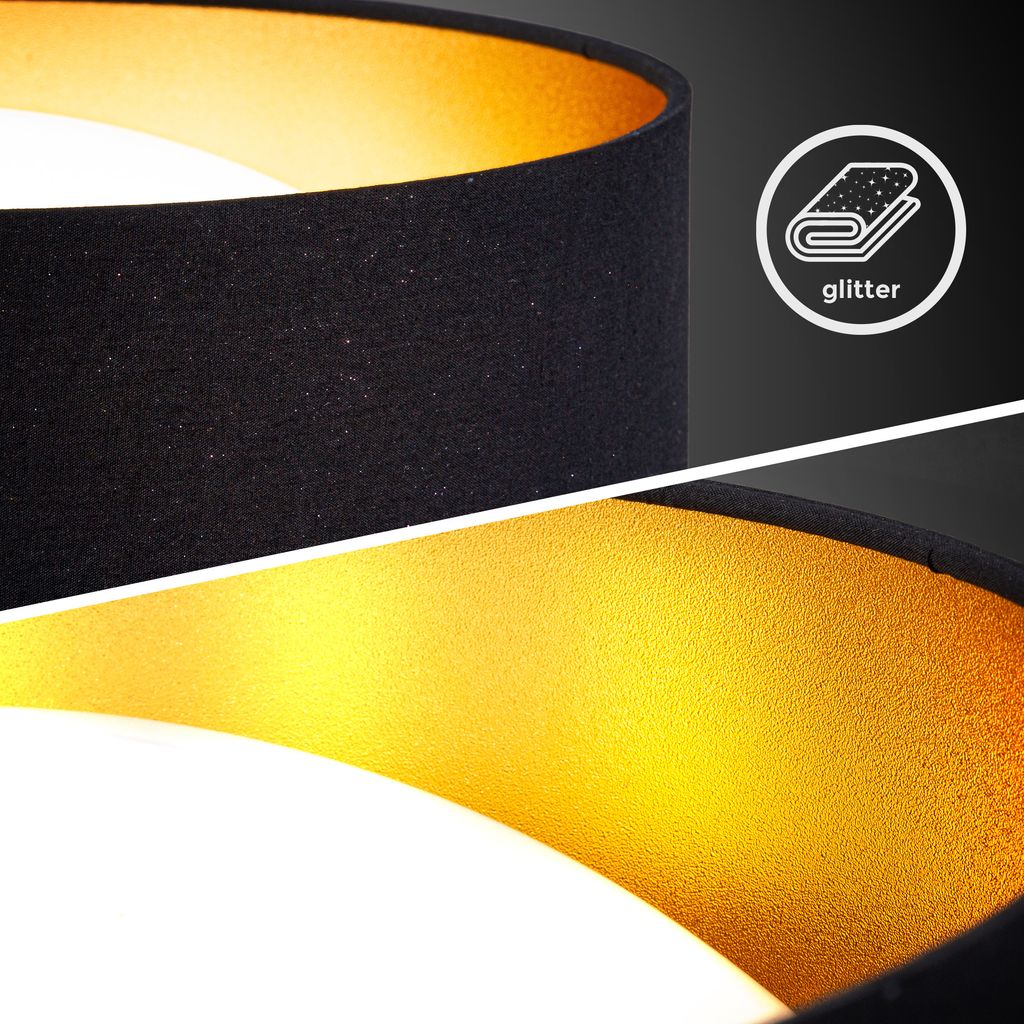 LED Deckenleuchte Sternenhimmeleffekt. schwarz-gold 3