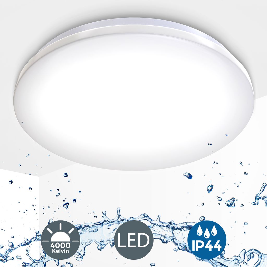 Deckenleuchte Ø38.2 cm - 18W. 1600lm. LED. IP44. neutralweiß. weiß 1