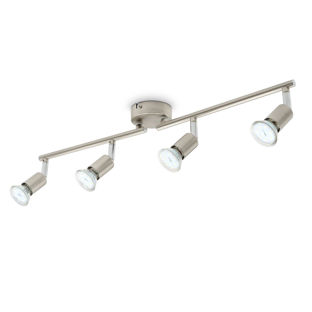 Deckenstrahler - schwenkbar. GU10 Fassung. 4-flammig. matt-nickel 0