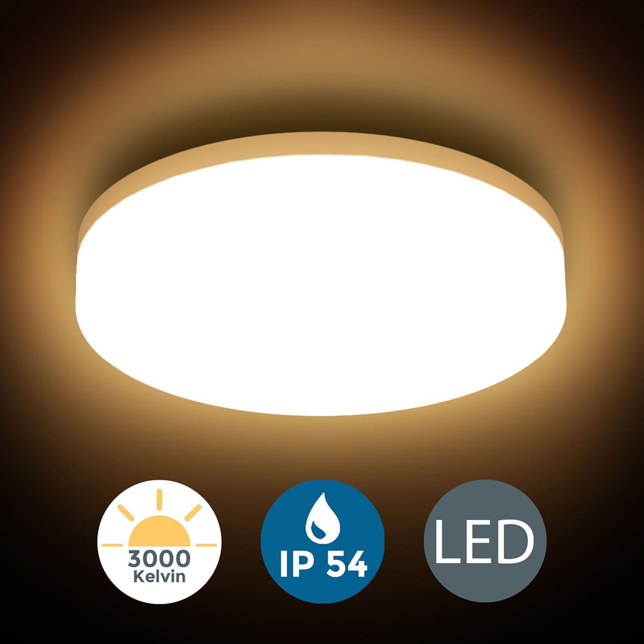 LED Deckenleuchte Badlampe IP54  - 3