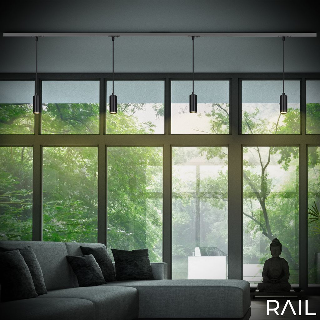 HV Track Schienensystem. Dimmbar. Kombinierbar. Zubehör. Schwarz. Ø4 x 10 cm 8