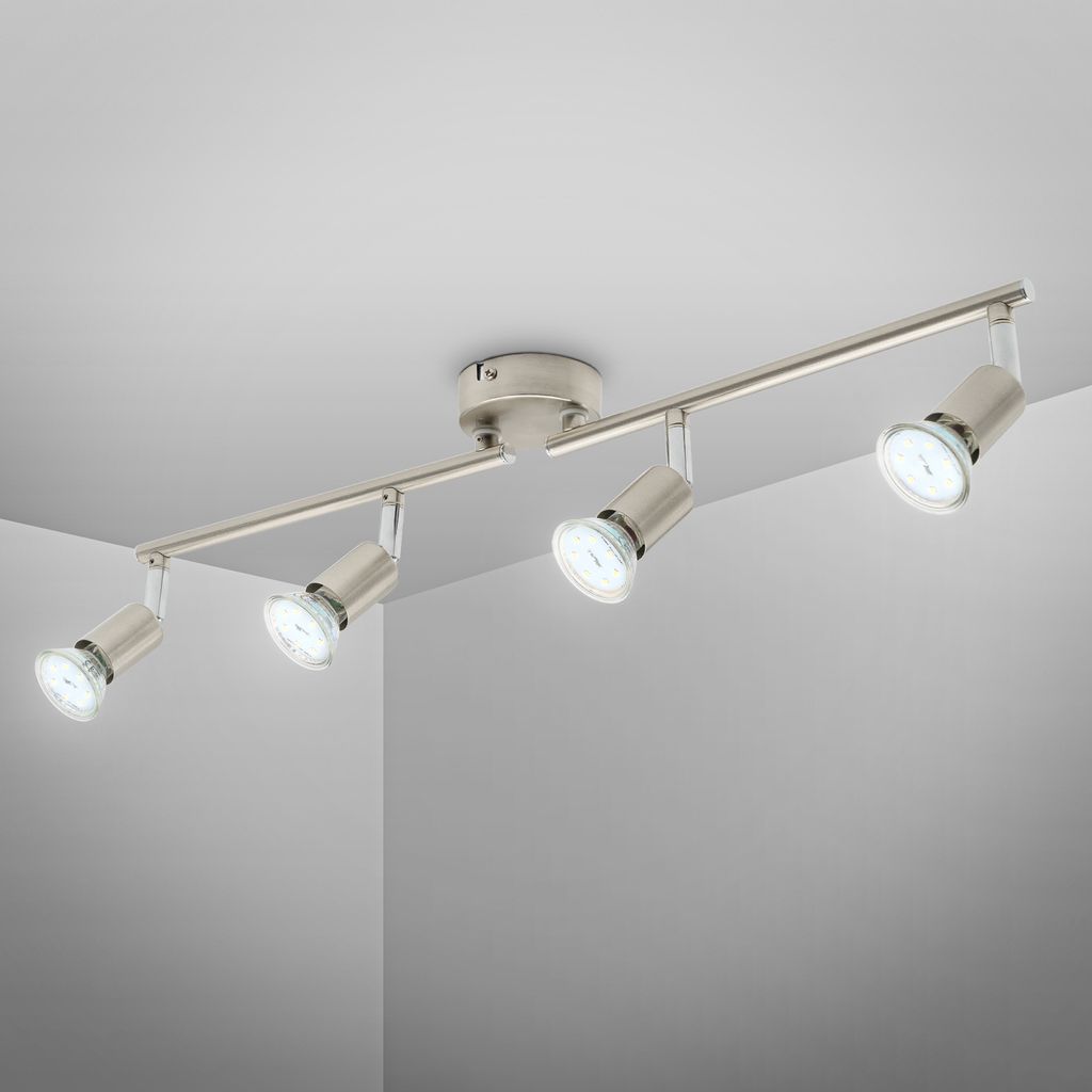 Deckenstrahler - schwenkbar. GU10 Fassung. 4-flammig. matt-nickel 9