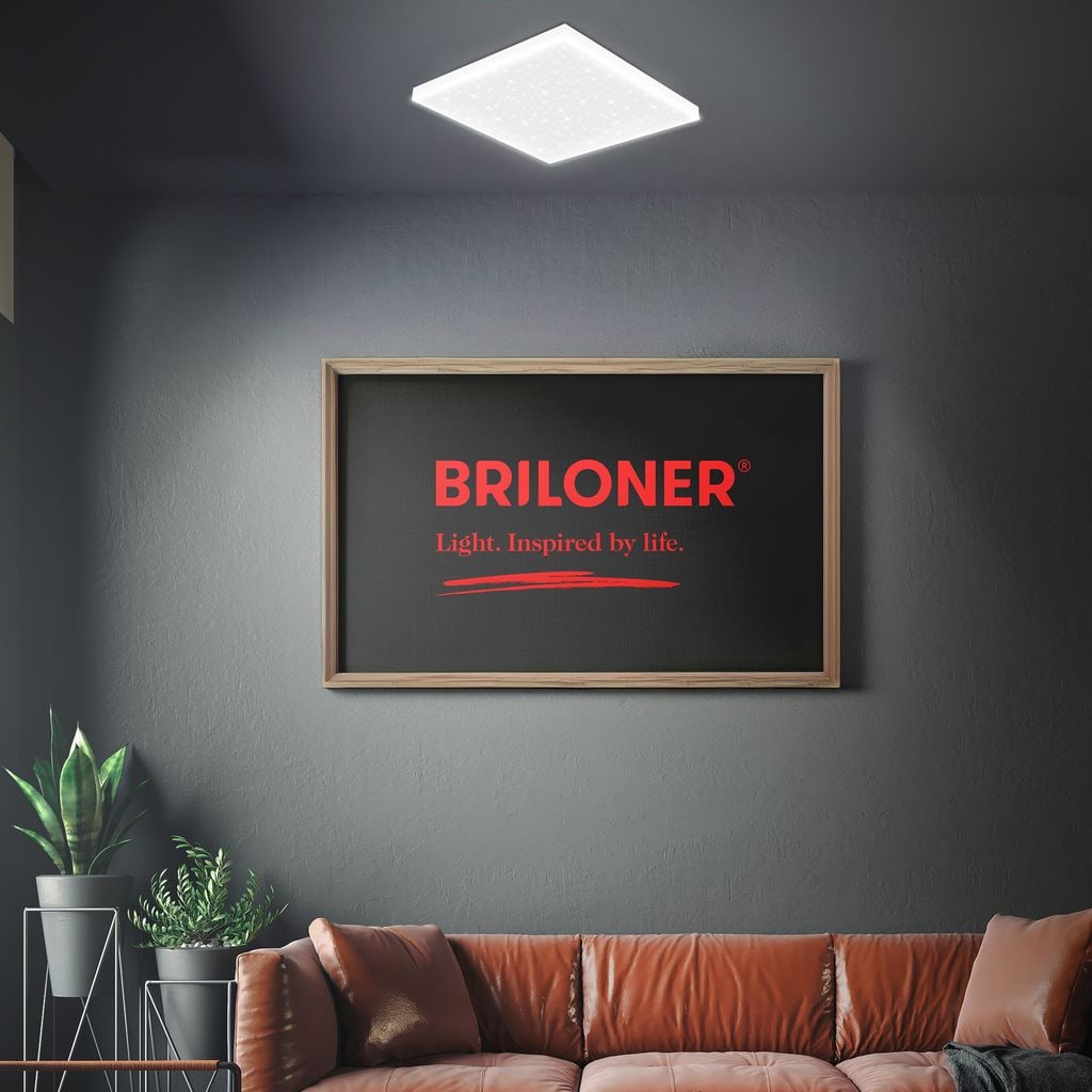 CCT LED Panel dimmbar 38x38 cm - Rahmenlos. Sternenhimmel. 2300 lm. 22W. 30006500K. Fernbedienung. weiß 5