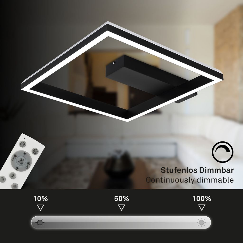 RGB CCT LED Deckenleuchte. 57cm. LED-Platine. 20 W. 1800 lm. schwarz 4