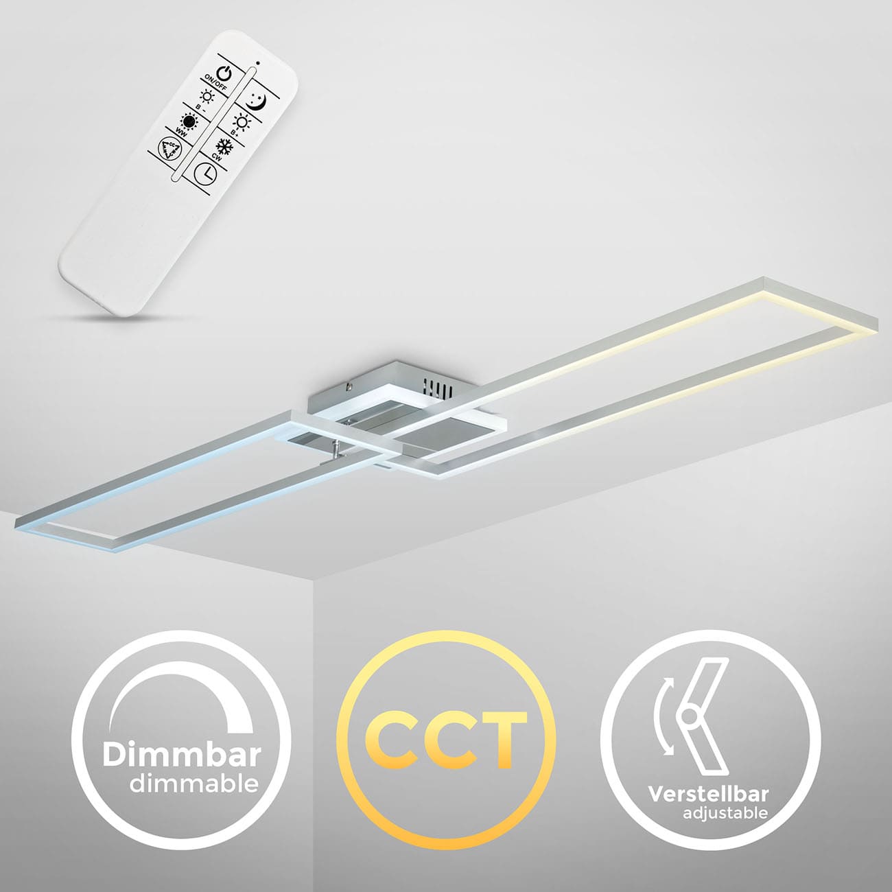 CCT LED Deckenleuchte mit Farbwechsel beleuchteter Baldachin - 3
